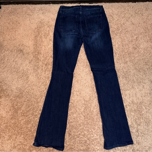 Cosmic Blue Love Women’s Dark Blue Flare Jeans Size 29 Stretch - Picture 2 of 8